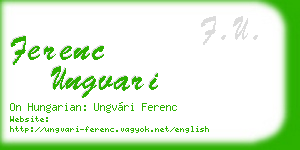 ferenc ungvari business card